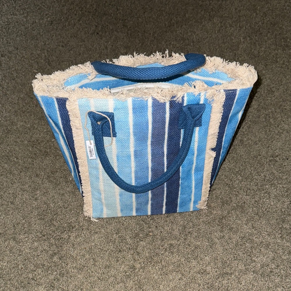 NWT Burlap Tote Bag